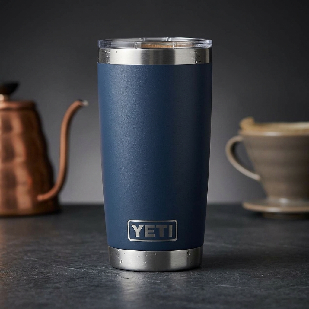 YETI 20oz Tumbler in Navy — double-wall vacuum insulated